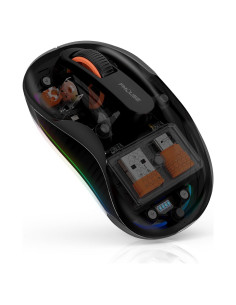 Ratón Inalámbrico Bluetooth JUHOO RGB Transparente Recargable