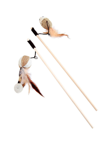 Juguete para Gato LukPaw Set 2 Varitas Sisal Natural