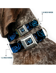 Collar para Perros Disney Buckle-Down 24.1-33 cm Neón Azul 2