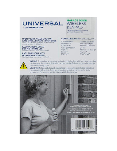 Teclado Inalámbrico Chamberlain KLIK2U Clicker Blanco