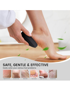 Lima de Pedicura de Vidrio BEZOX Nano - Exfoliante para Pies Negro 2