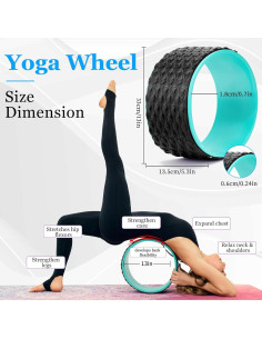 Juego de Yoga THYWD con Rueda, Bloques y Pelotas de Masaje 2