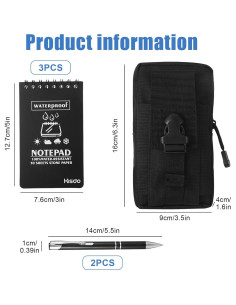 6 Cuadernos Impermeables Maahongh 3x5" con Bolígrafos 2