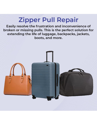 Tiradores de Cremallera Reemplazo SAGEFINDS Metal Negro Paquete de 3