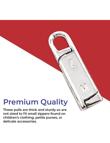 Tiradores de Cremallera Reemplazo SAGEFINDS Metal Negro Paquete de 3