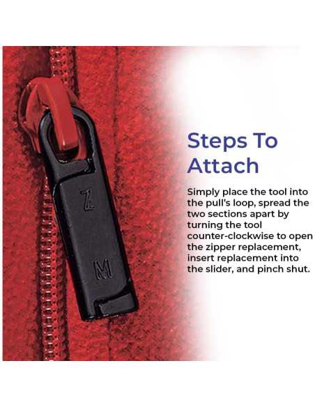 Tiradores de Cremallera Reemplazo SAGEFINDS Metal Negro Paquete de 3