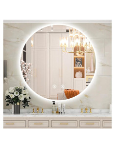 Espejo LED Redondo Speculux 61x61 cm con Luz Táctil 3 Modos