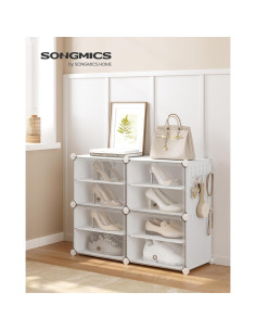 Organizador de Zapatos SONGMICS 4 Niveles Blanco para 16 Pares 2