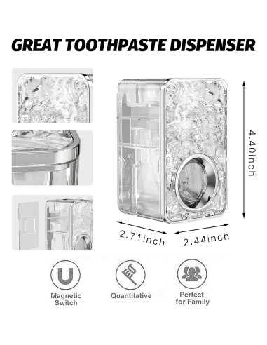 Dispensador Automático de Pasta de Dientes Coastacloud Transparente