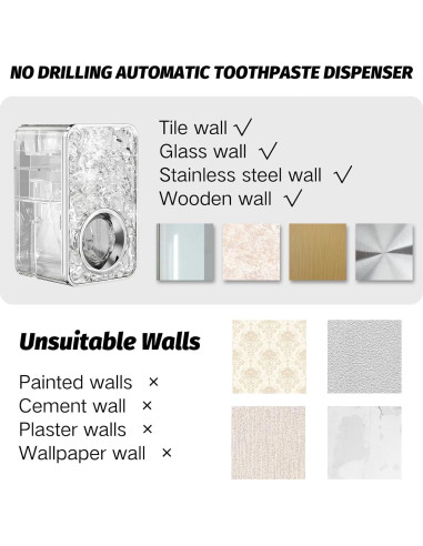 Dispensador Automático de Pasta de Dientes Coastacloud Transparente