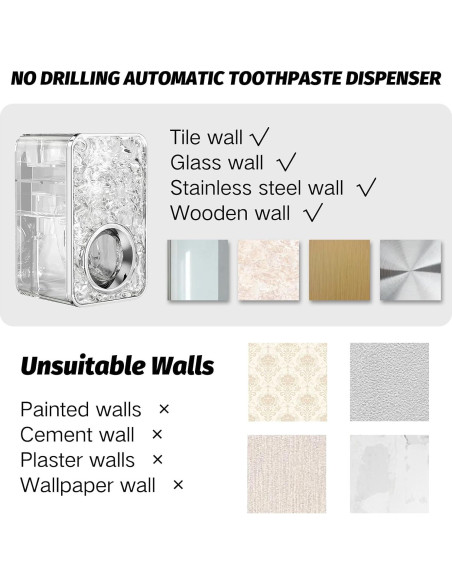 Dispensador Automático de Pasta de Dientes Coastacloud Transparente