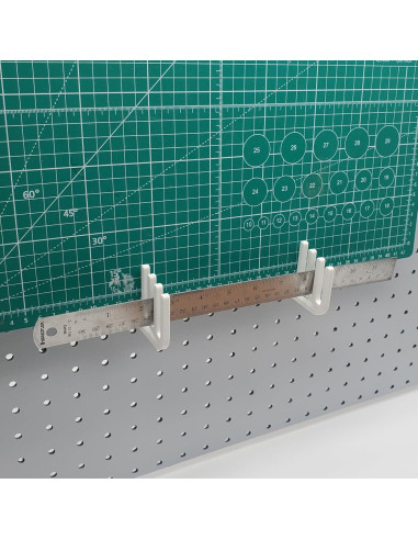 Soporte de Almacenamiento para Reglas Genérico 5 Espacios Blanco Mate
