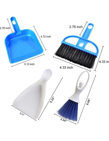 Juego de Mini Escoba y Recogedor PINVNBY para Mascotas