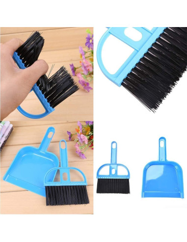 Juego de Mini Escoba y Recogedor PINVNBY para Mascotas