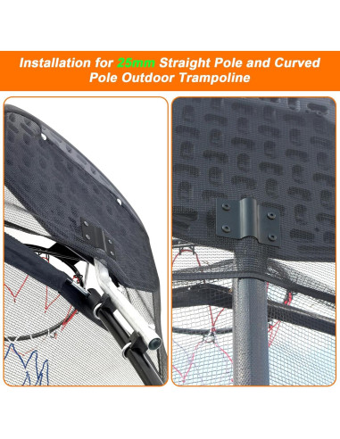 Aro de Baloncesto para Trampolín Fuliuna con Red Protectora