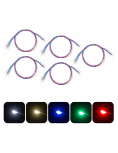 50 LEDs SMD Pre-cableados ZZHOB 3V Multicolor para Modelismo