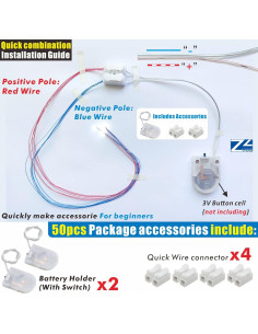 50 LEDs SMD Pre-cableados ZZHOB 3V Multicolor para Modelismo 2