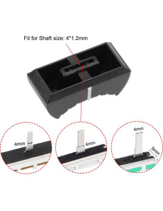 Perillas Planas para Potenciometro uxcell 4x1.2mm 10 Pcs 2