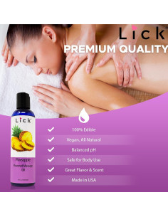 Aceite de Masaje Lick Sabor Piña 118ml con Vitamina E 2