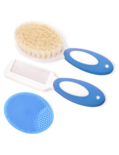 Juego de Cepillo y Peine para Bebés MR LION - Cerdas Suaves