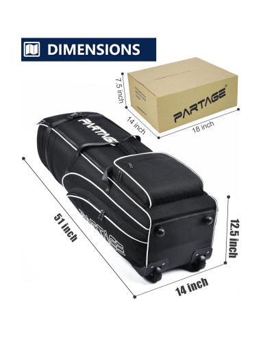 Bolsa de Viaje para Golf Partage con Ruedas 129.5x31.8x35.6cm