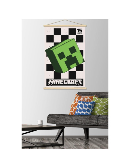 Póster Creeper 15 Aniversario Minecraft Trends 56.7x86.4cm
