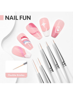 Pinceles para Arte de Uñas GAOY 5 Pcs Liner Detallado 2
