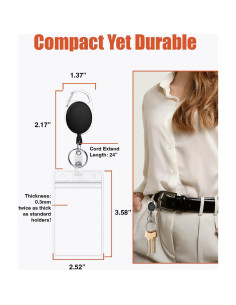 Soporte de Identificación Retráctil Piffny - 2 Paquetes 2