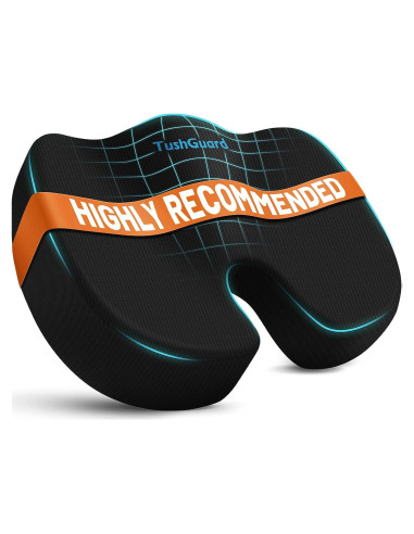 Cojín de Asiento TushGuard Espuma Viscoelástica Negro Grande