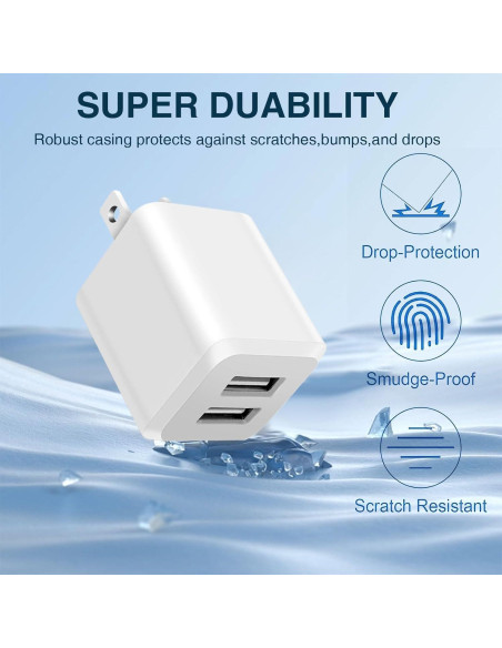 Cargador de Pared USB Doble Puerto SHENZHEN OFSPOWER 3 Pack Cargador de Pared USB Doble Puerto SHENZHEN OFSPOWER 3 Pack