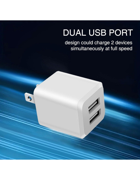 Cargador de Pared USB Doble Puerto SHENZHEN OFSPOWER 3 Pack Cargador de Pared USB Doble Puerto SHENZHEN OFSPOWER 3 Pack