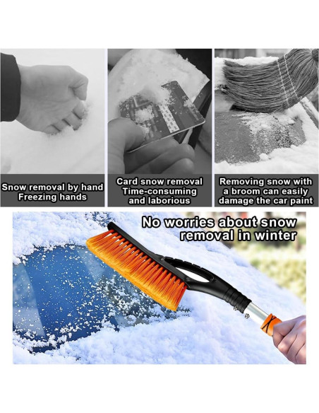 Cepillo de Nieve JOYCOURT 68.58 cm y Raspador de Hielo Naranja Cepillo de Nieve JOYCOURT 68.58 cm y Raspador de Hielo Naranja