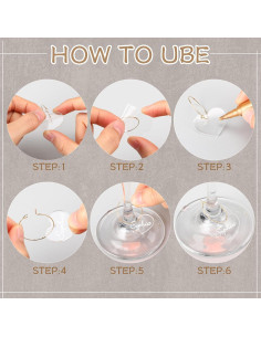 Encantos de Vino Tondiamo 40 Pcs Acrílico Transparente Corazón 2