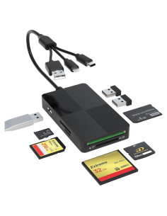 Lector de Tarjetas 8 en 1 Ardaddyn CR343-K-C USB C Lightning