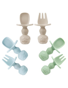 Set de Alimentación de Silicona PandaEar 6 Piezas Bebés