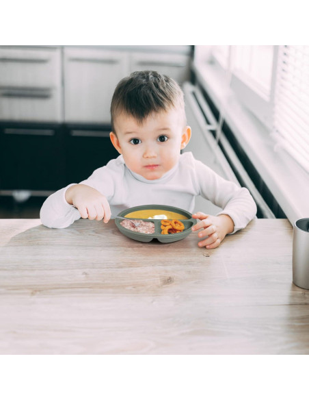 Platos Divididos de Silicona Eascrozn para Niños - 3 Piezas