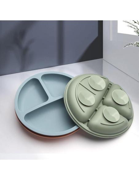 Platos Divididos de Silicona Eascrozn para Niños - 3 Piezas