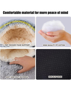 Cama para Gatos y Perros Pequeños FORMYCATIE 50.8x50.8cm Gris 2