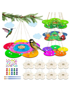 Kit de Manualidades para Niños AluAbi - 12 Comederos para Aves