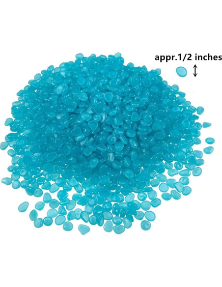 Piedras Brillantes Azules 840 pcs para Jardín y Acuario