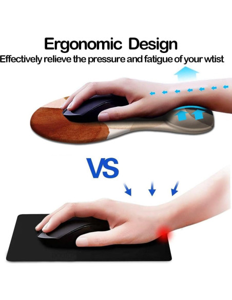 Alfombrilla de Ratón Ergonómica DOOKE con Soporte para Muñeca