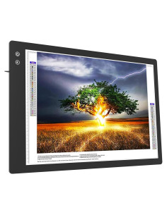 Tablero de Luz LED A1 TOHETO Recargable 90x60cm 3 Colores