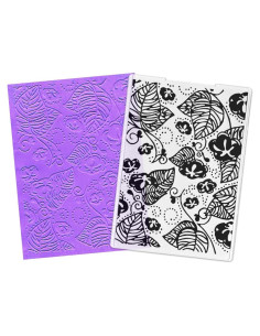 Carpeta de Embossing 3D Hying Flores Vintage 17.95x12.50cm