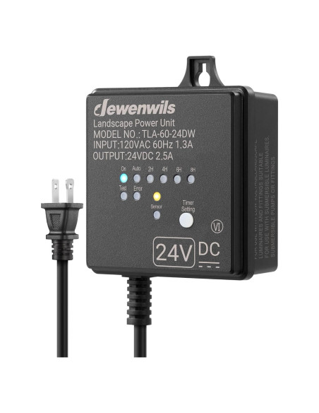 Transformador de Bajo Voltaje DEWENWILS 60W 24V CC para Iluminación