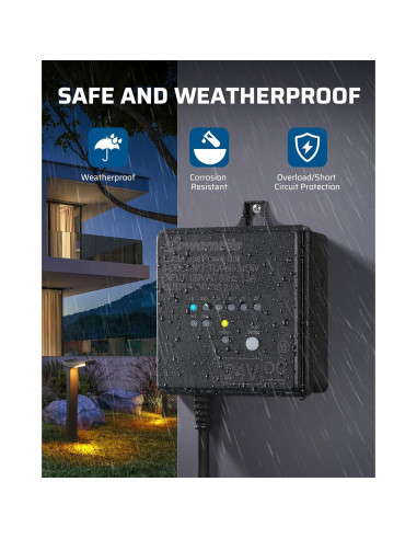 Transformador de Bajo Voltaje DEWENWILS 60W 24V CC para Iluminación