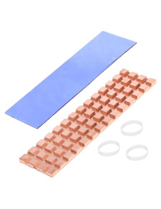 Disipador M.2 67x18x1.5mm Cobre Puro con Almohadilla Térmica