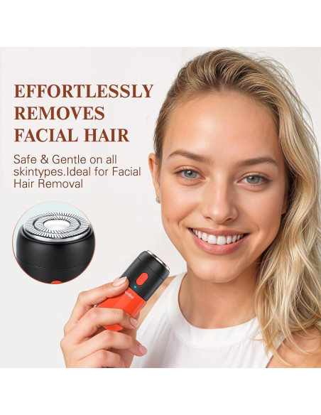 Recortador de Vello Facial y Nariz Nevlive 2 en 1 USB-C Rojo