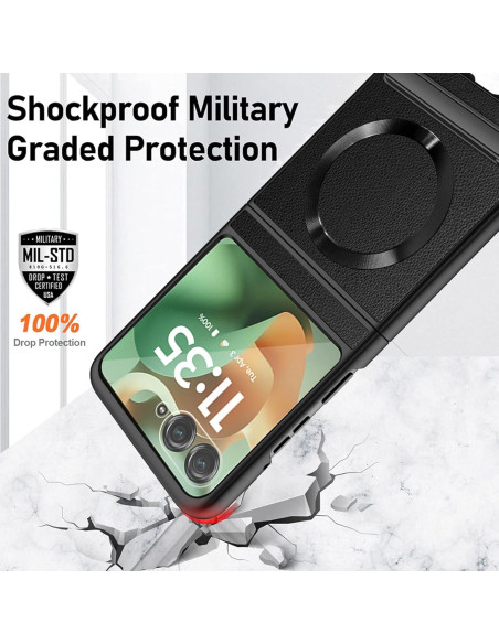 Funda Haeuorey para Motorola Razr 2025/2024 con Soporte y Protector Funda Haeuorey para Motorola Razr 2025/2024 con Soporte y Protector