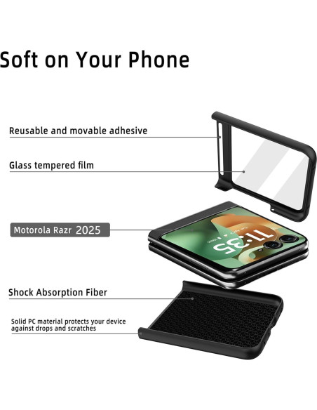 Funda Haeuorey para Motorola Razr 2025/2024 con Soporte y Protector Funda Haeuorey para Motorola Razr 2025/2024 con Soporte y Protector