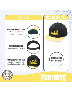 Gorra de béisbol Fortnite para niños ajustable 100% algodón 2
